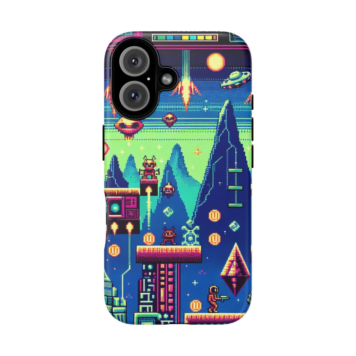 iPhone Retro Gaming Tough Case - Pixel Art Design for Gamers