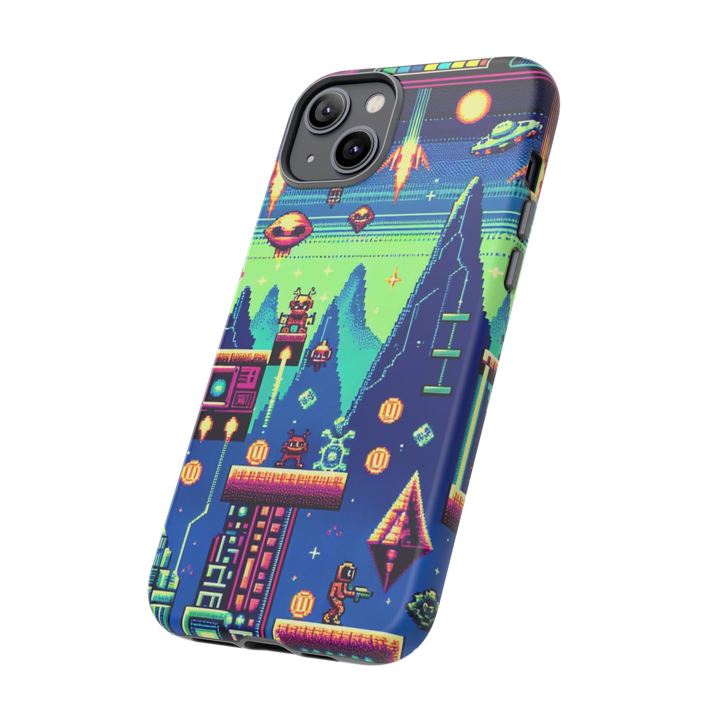 iPhone Retro Gaming Tough Case - Pixel Art Design for Gamers