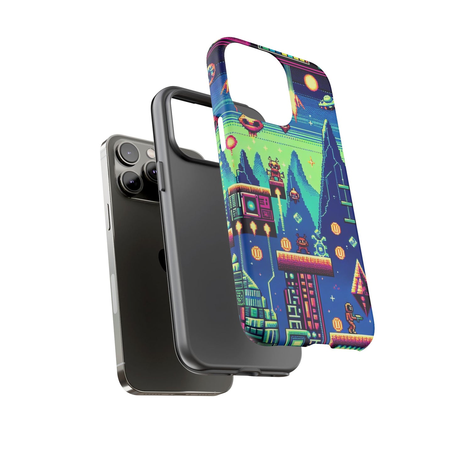 iPhone Retro Gaming Tough Case - Pixel Art Design for Gamers