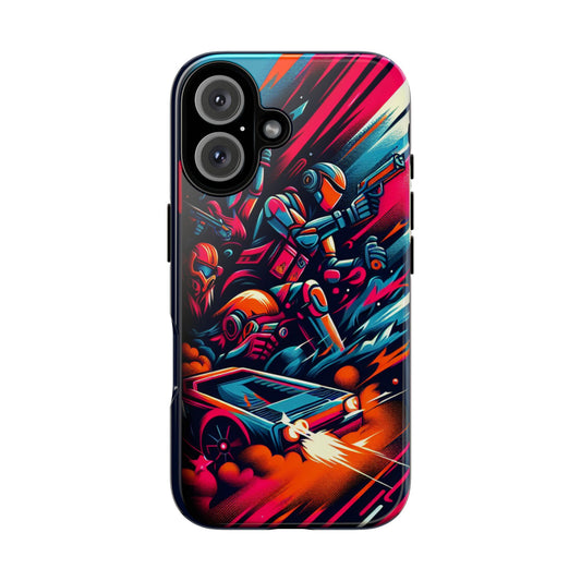 IPhone Tough Case: Futuristic Gaming Action-Packed Design