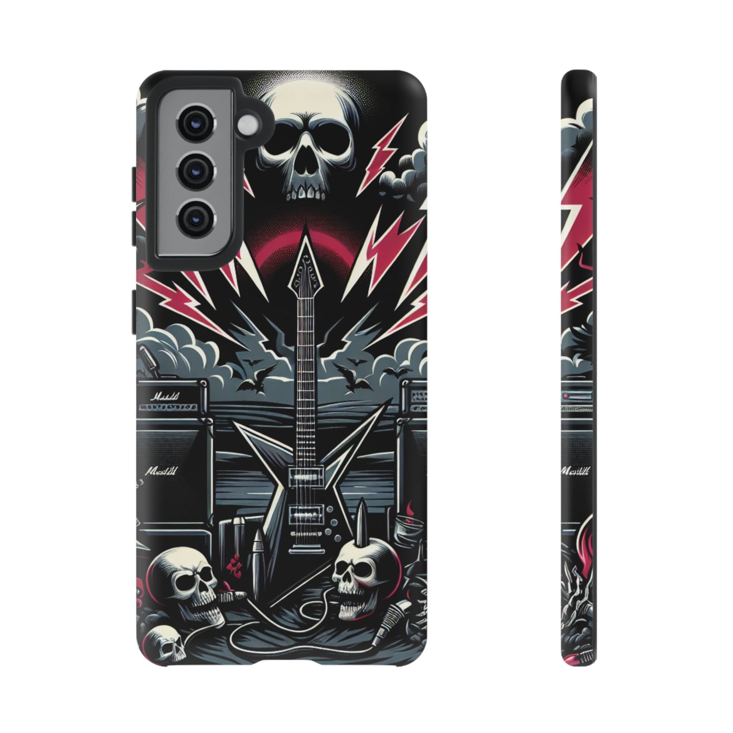Android Tough Phone Case: Metal Inspired